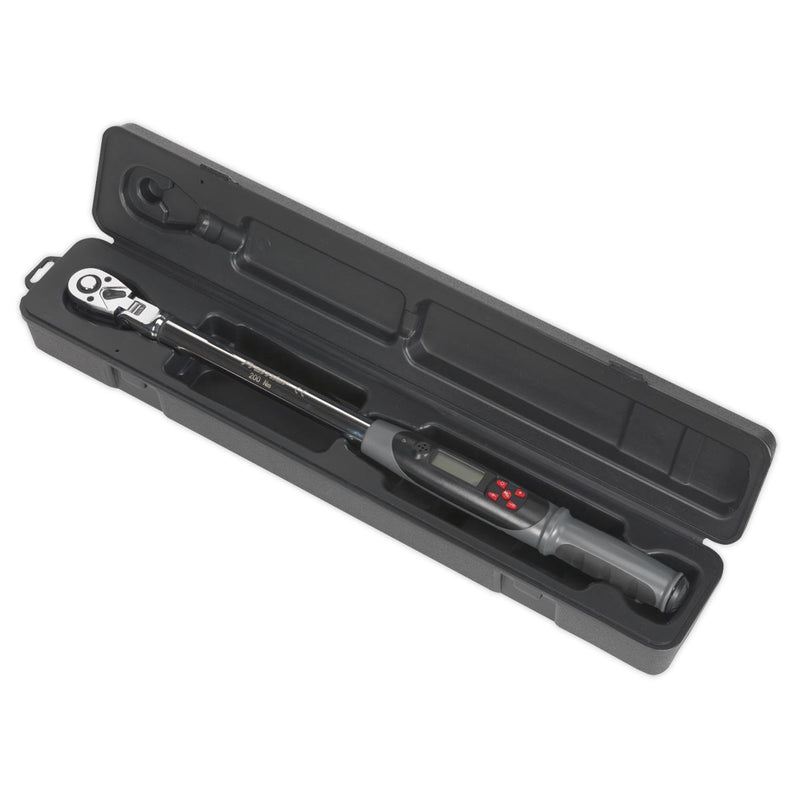 Sealey Angle Torque Wrench Flexi-Head Digital 1/2"Sq Drive 20-200Nm(14.7-147.5lb Sealey - Dynamic Drive