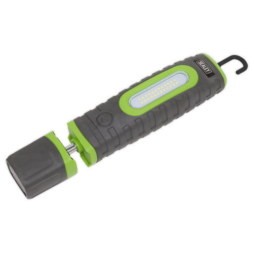 Sealey R/Charge 360 Insp Lamp 24 SMD LED + 3W LED Green 2 x Li-ion LED3606G Sealey  - Dynamic Drive