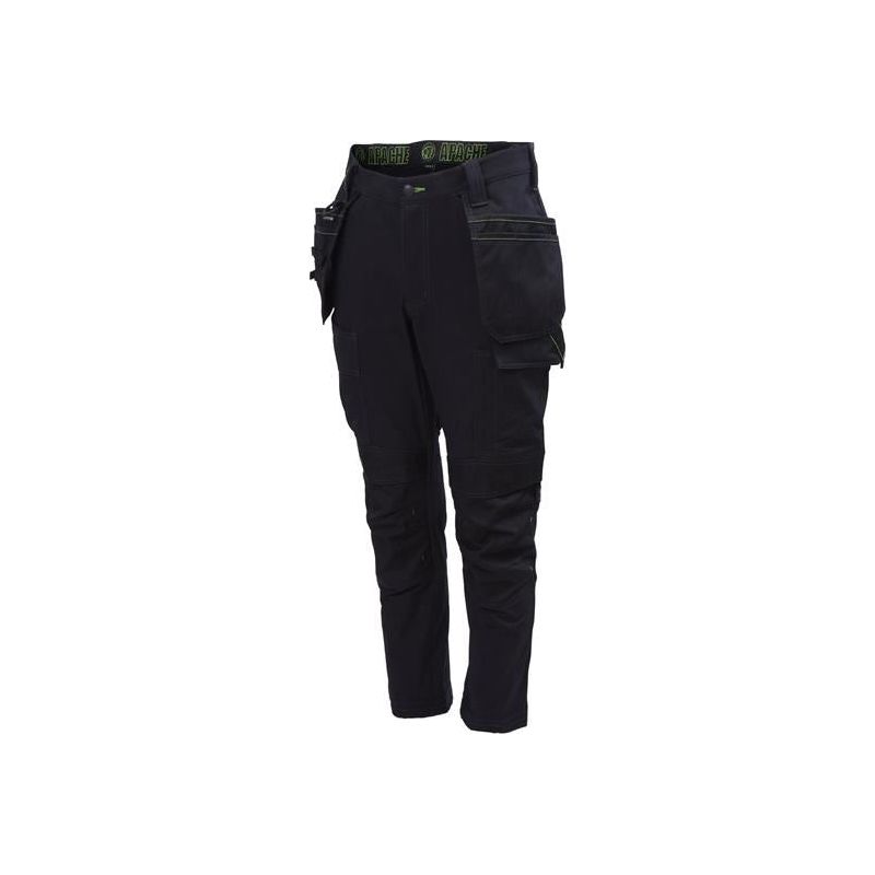 Apache Calgary Black Stretch Holster Trousers Waist 30in Leg 29in Apache - Dynamic Drive