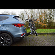 M-Way Towball Mounted Car Rear Tow Bar Cycle Holder 2 Bike Carriers w Electrics Maypole  - Dynamic Drive