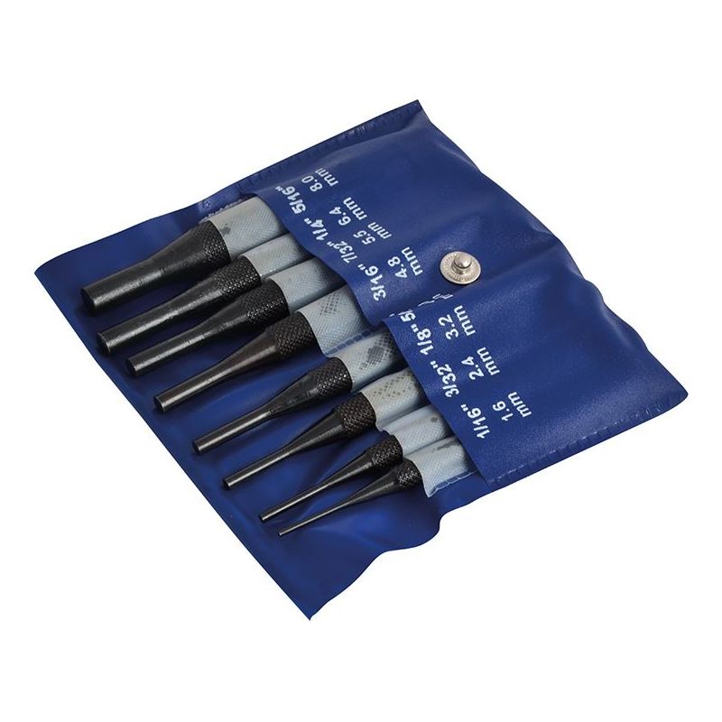 Faithfull Round Head Parallel Pin Punch Set, 8 Piece Faithfull - Dynamic Drive