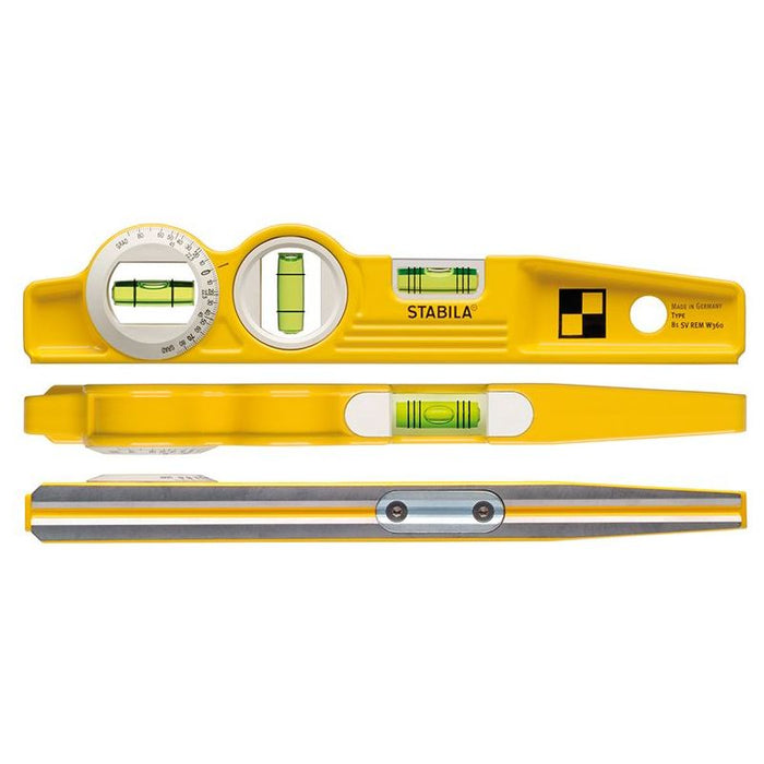Stabila 81 SV REM W360 Rare Earth Magnetic Torpedo Level 25cm Rotating Stabila - Dynamic Drive