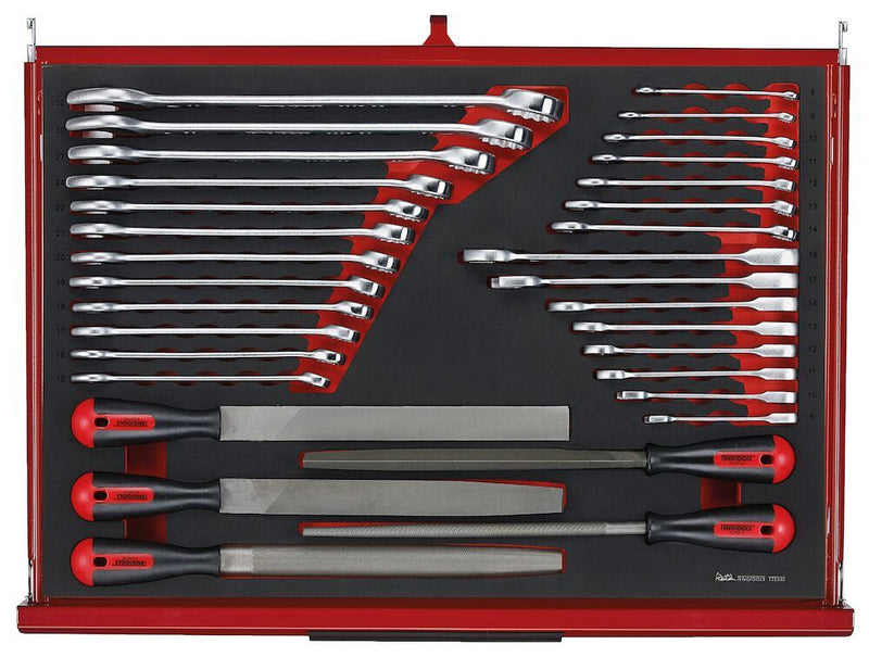 Teng Tools 26" PRO35™ roller cabinet FOAM tool kit 335 pieces red Town Tools - Dynamic Drive