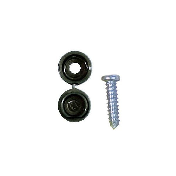 Wot-Nots Number Plate Cap & Screw - Black Wot-Nots  - Dynamic Drive