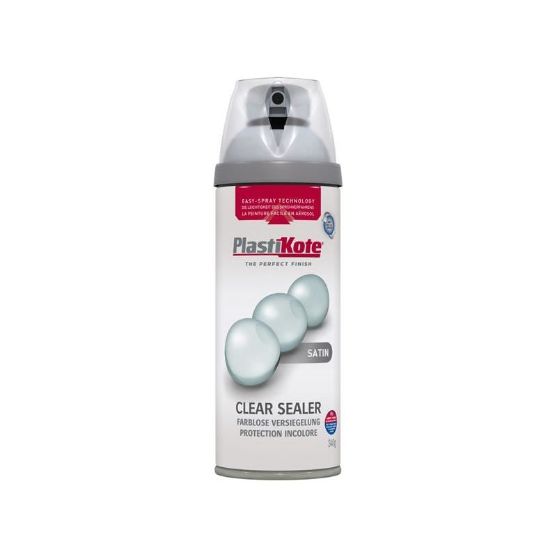 Plastikote Twist & Spray Satin Clear Sealer 400ml PlastiKote - Dynamic Drive