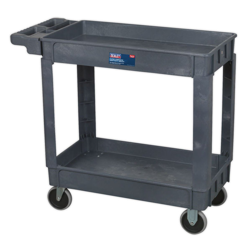 Sealey Trolley 2-Level Composite Heavy-Duty CX202 Sealey - Dynamic Drive