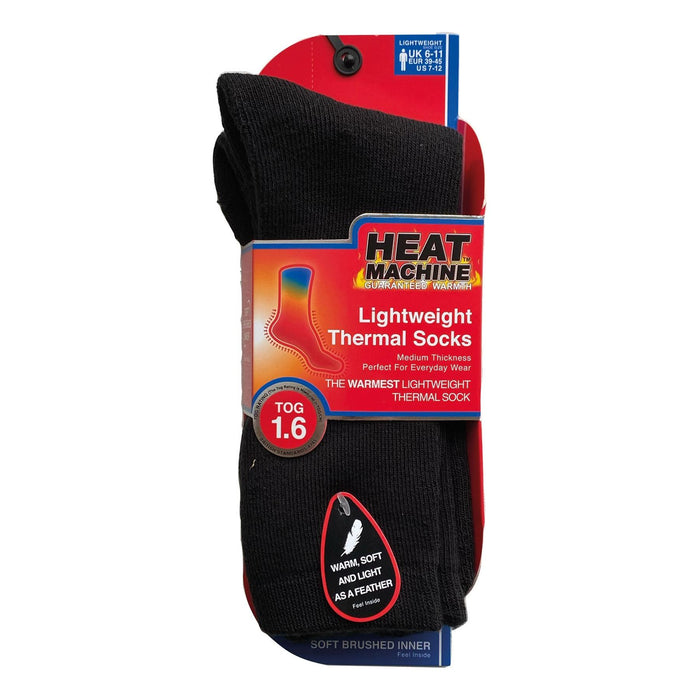 Mens lightweight thermal insulated black socks 2755 UK Camping And Leisure - Dynamic Drive