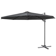Dellonda Cantilever Parasol with 360 Rotation, Tilt & Cover 3m - Grey Dellonda - Dynamic Drive
