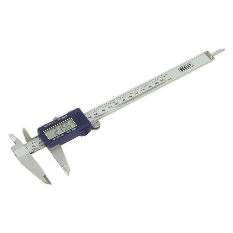 Sealey Digital Vernier Caliper 0-200mm(0-8") AK9622EV Sealey - Dynamic Drive