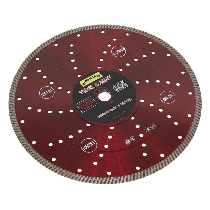 Sealey Turbo Allmat Diamond Blade300 x20mm WDTA300 Sealey - Dynamic Drive