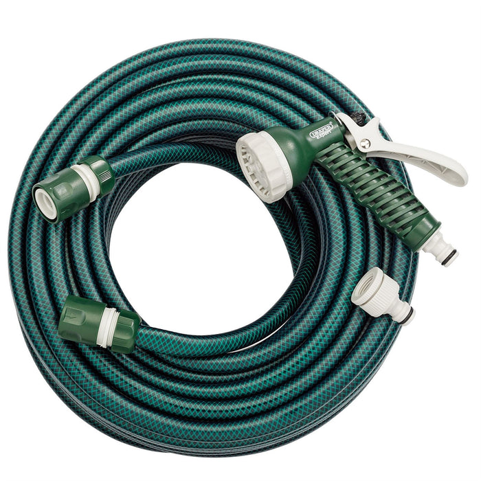 Draper Garden Hose and Spray Gun Kit, 12mm Bore, 30m 56447 Draper - Dynamic Drive