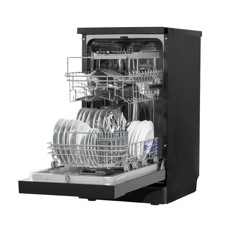Baridi Slimline Freestanding Dishwasher 45cm Wide 10 Place Settings - Black Baridi - Dynamic Drive