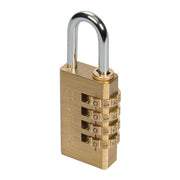Silverline Combination Padlock Brass 4-Digit Silverline - Dynamic Drive