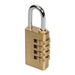 Silverline Combination Padlock Brass 4-Digit Silverline - Dynamic Drive