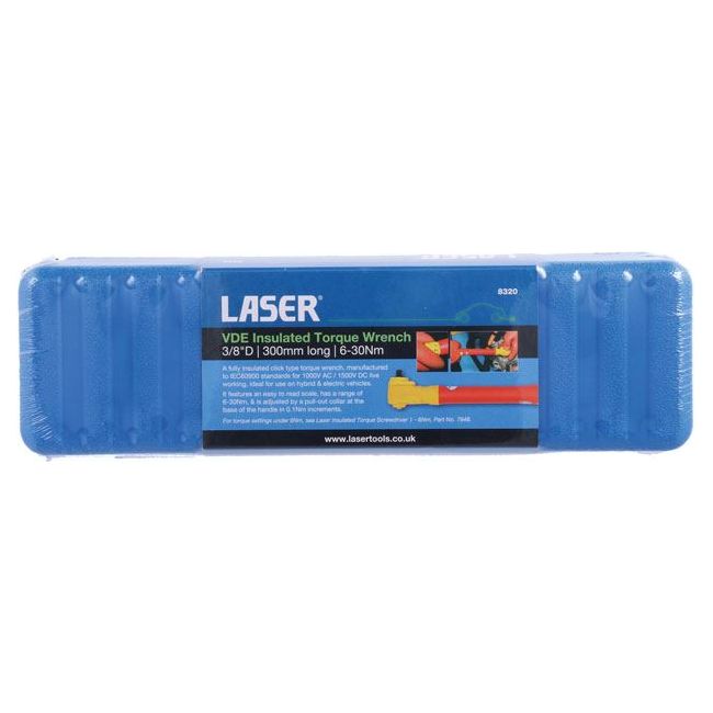 Laser VDE Insulated Torque Wrench 3/8"D 6-30Nm 8320 Laser - Dynamic Drive