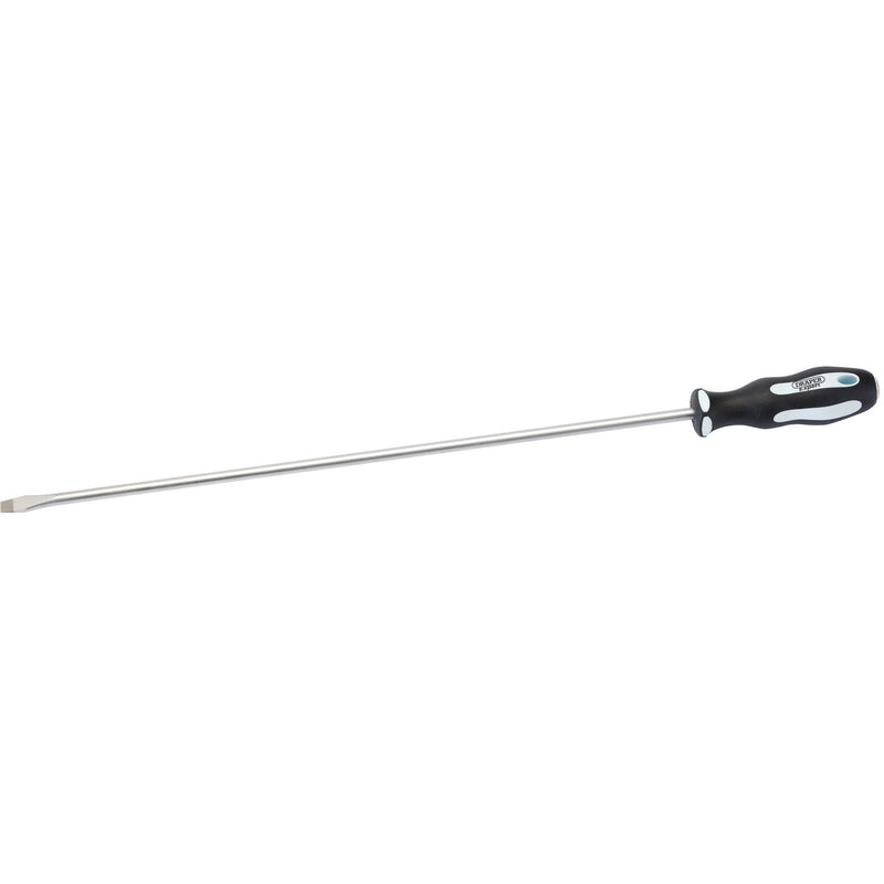 Draper Plain Slot Extra Long Reach Soft Grip Screwdriver, 8 x 450mm 63592 Draper - Dynamic Drive