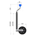Maypole MP9757 48mm 200kg Caravan Jockey Wheel Medium Duty Maypole - Dynamic Drive