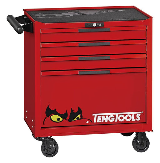 Teng Tools 26" PRO35™ low roller cabinet 4 drawers red Town Tools - Dynamic Drive