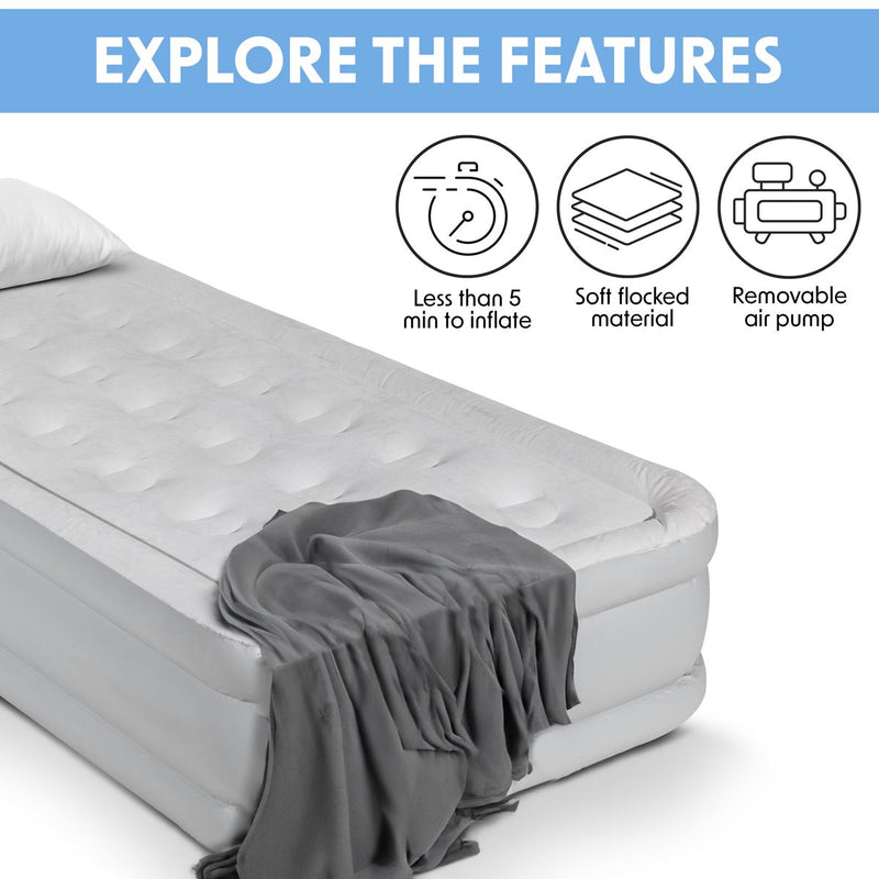 Dellonda Raised Air Bed with Removable Electric Pump & Storage Bag - Single Dellonda - Dynamic Drive