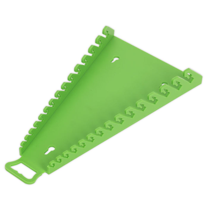 Sealey Premier High Visibility Green Reverse Spanner Rack 15 Capacity Toolbox Sealey  - Dynamic Drive