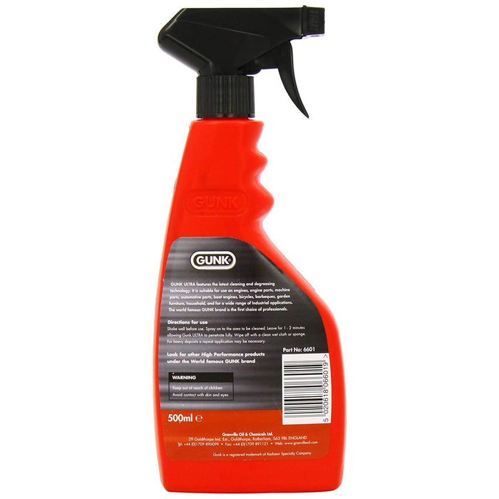 2 x Gunk Ultra Engine Degreaser Spray Cleaner Car Grease Dirt Remover 500ml Gunk  - Dynamic Drive