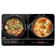 Baridi Portable Induction Hob with 2 Cooking Zones 60 x 36 x 6.5cm - Black Baridi - Dynamic Drive