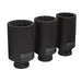 Sealey Impact Hub Nut Socket Set 3pc 12-Point 1/2"Sq Drive SX051 Sealey - Dynamic Drive