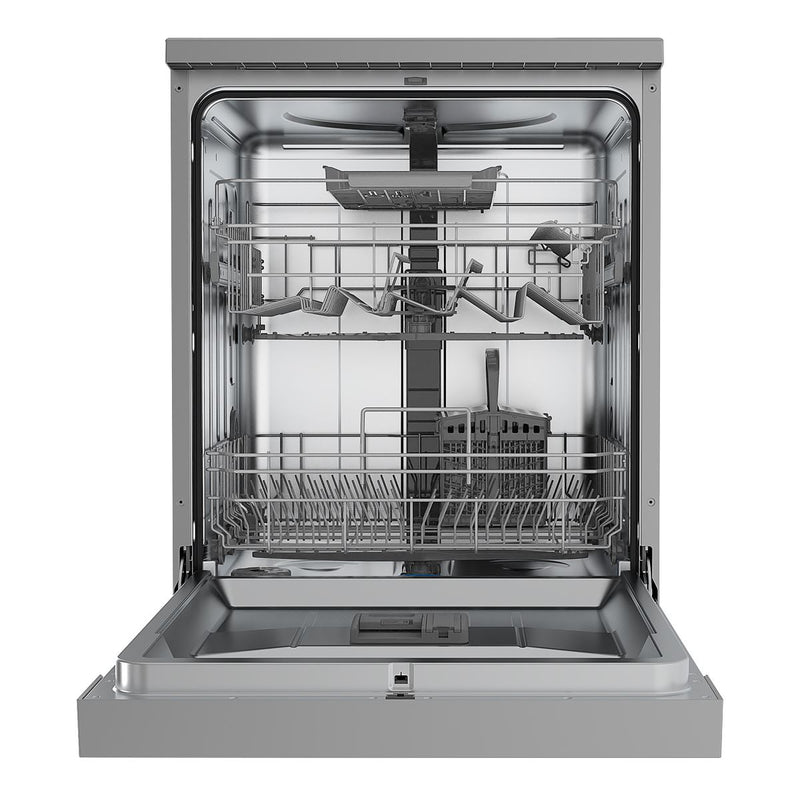 Baridi Regular Sized Freestanding Dishwasher 60cm Wide 14 Place Settings Silver Baridi - Dynamic Drive
