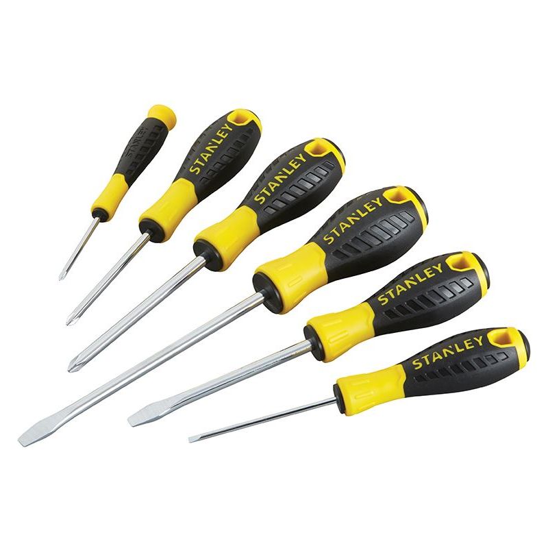 Stanley® Hand Tools 0-60-208 Essential Screwdriver Set, 6 Piece STANLEY® Hand Tools - Dynamic Drive