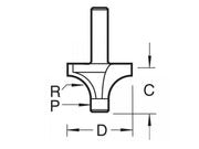 Trend 7E/2 x 1/4 TCT Pin Guided Round Over 6.3mm Radius Trend - Dynamic Drive