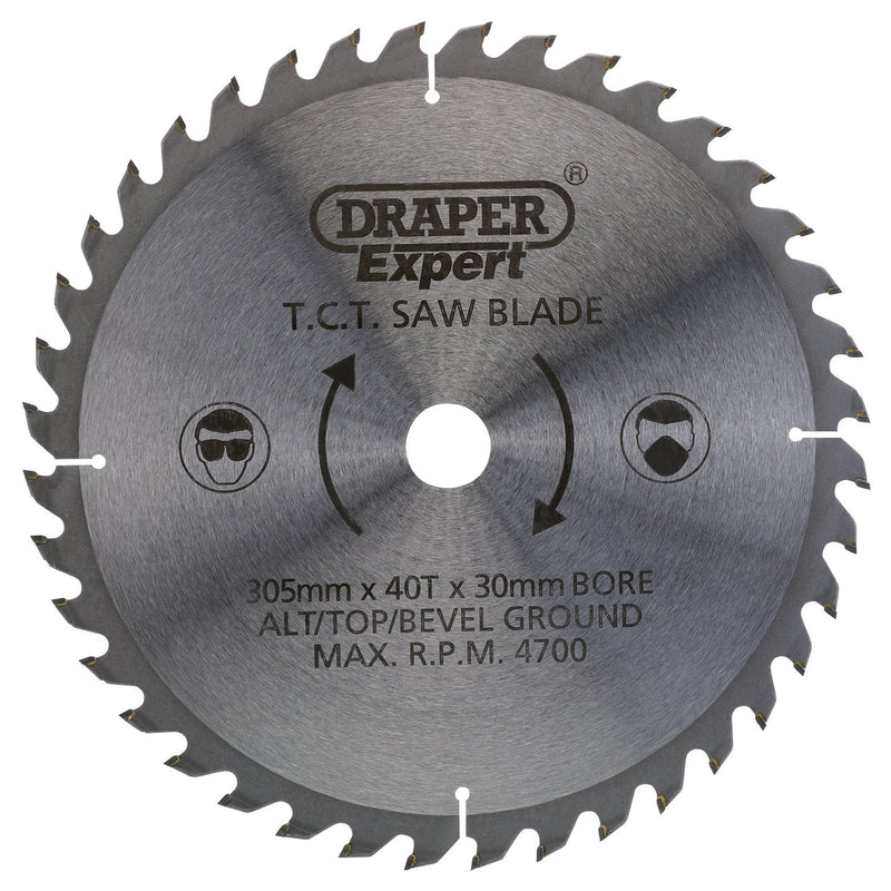 Draper TCT Saw Blade, 305 x 30mm, 40T 38150 Draper - Dynamic Drive