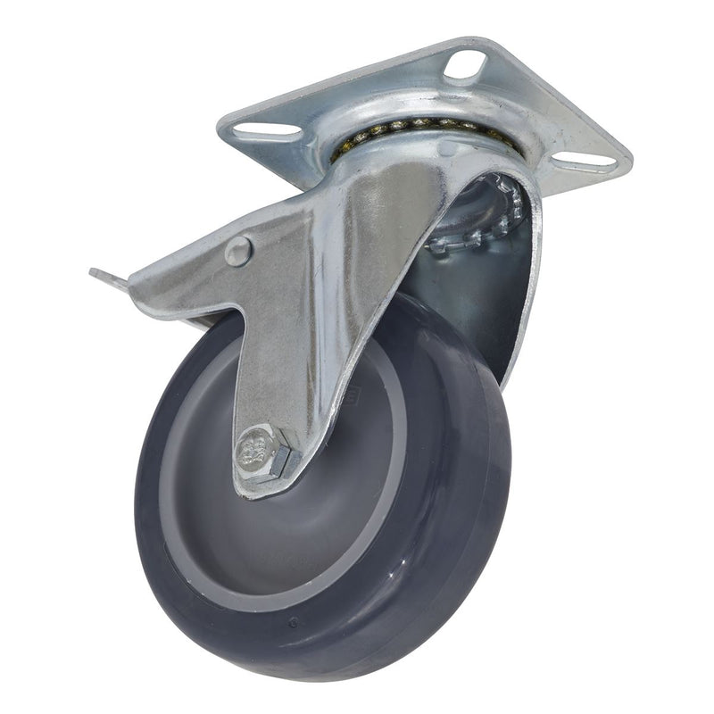 Sealey Castor Wheel Swivel Plate with Total Lock75mm SCW275SPL Sealey - Dynamic Drive