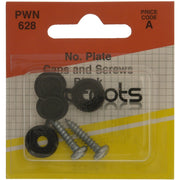 Wot-Nots Number Plate Cap & Screw - Black Wot-Nots - Dynamic Drive