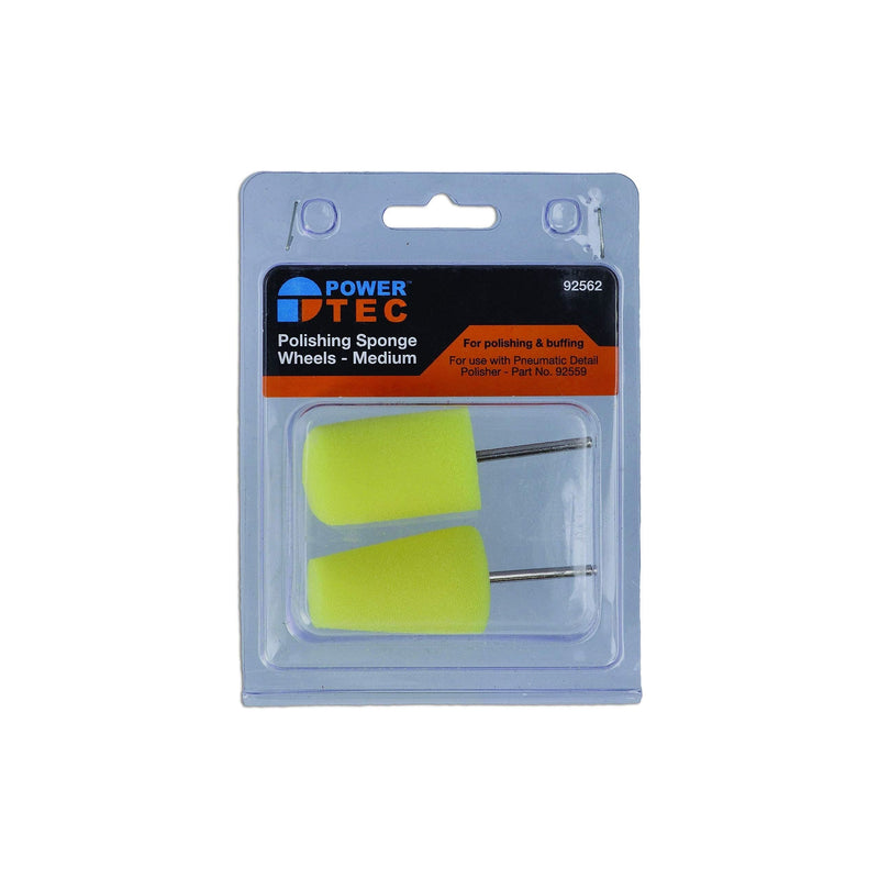Power-Tec Polishing Sponge Wheels (Yellow, Medium) 2pc 92562 Power-Tec - Dynamic Drive
