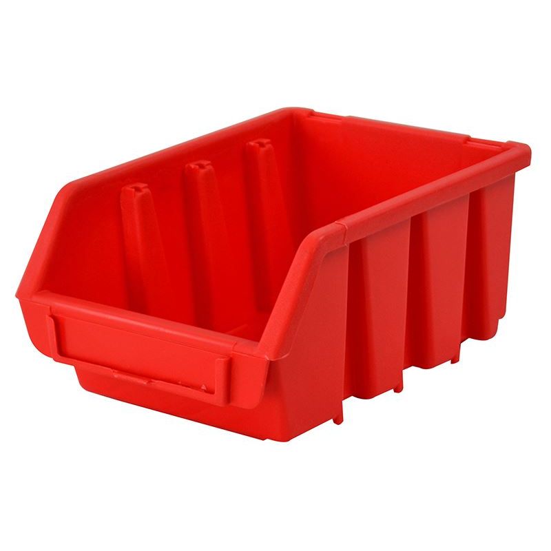 Faithfull Interlocking Storage Bin Size 2 Red 116 x 161 x 75mm Faithfull - Dynamic Drive