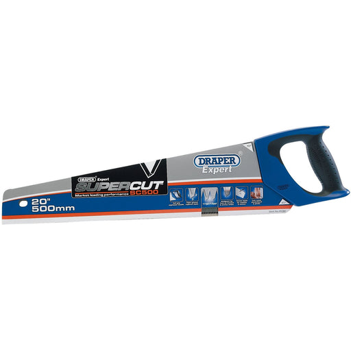 Draper Supercut Soft Grip Hardpoint Handsaw, 500mm/20", 11tpi/12ppi 49288 Draper - Dynamic Drive
