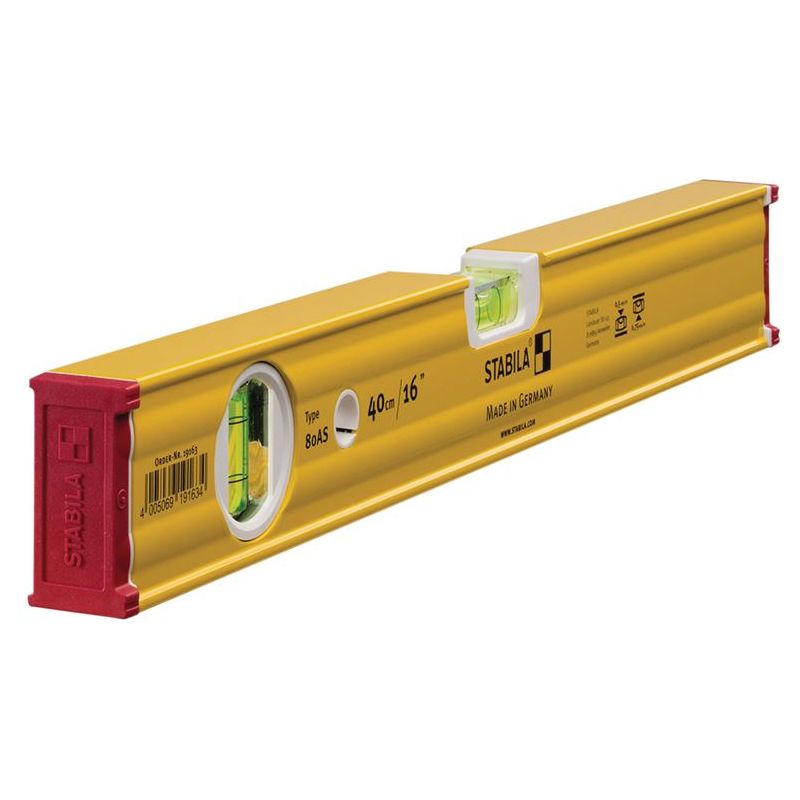 Stabila 80 AS Spirit Level 2 Vial 19163 40cm Stabila - Dynamic Drive