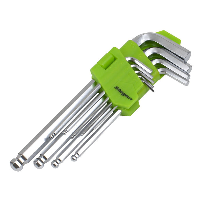 Siegen Siegen Long Ball-End Hex Key Set 9pc S01260 Siegen - Dynamic Drive