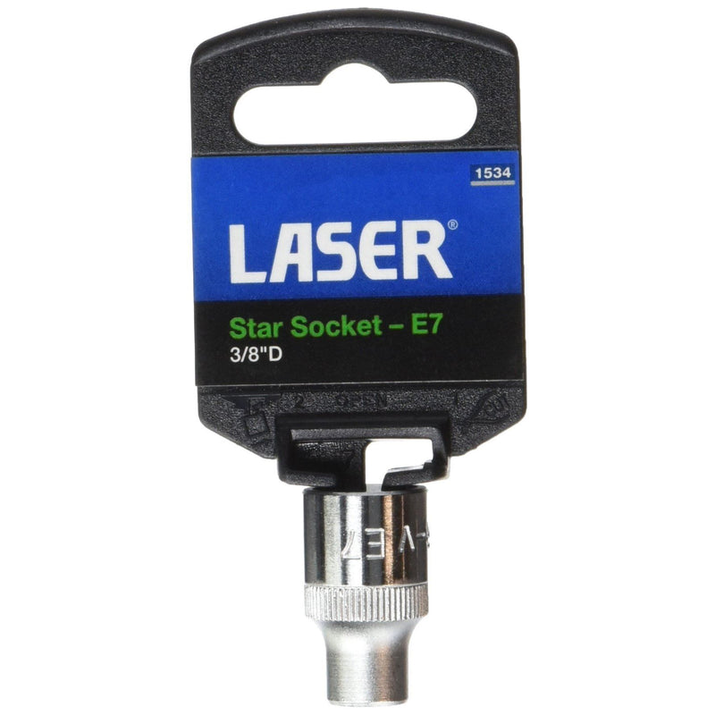 Laser Star Socket 3/8"D E7 1534 Laser - Dynamic Drive