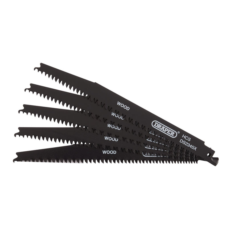Draper Reciprocating Saw Blades for Wood and Plastic Cutting, 200mm, 6-10tpi (Pa Draper - Dynamic Drive