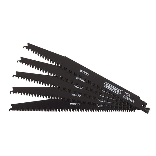 Draper Reciprocating Saw Blades for Wood and Plastic Cutting, 200mm, 6-10tpi (Pa Draper - Dynamic Drive