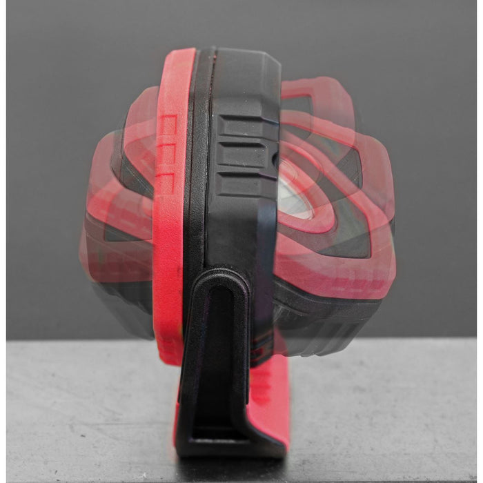 Sealey LED700PR Rechargeable Pocket Floodlight with Magnet 360° 7W COB LED - Red Sealey  - Dynamic Drive