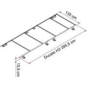 Fiamma Roof Rail for Ducato H3 High Roof L3 L4 Length Motorhome 05808-03 Nova - Dynamic Drive