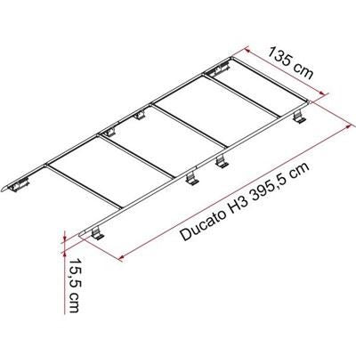 Fiamma Roof Rail for Ducato H3 High Roof L3 L4 Length Motorhome 05808-03 Nova - Dynamic Drive