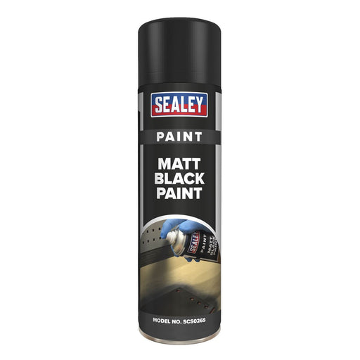 Sealey Black Matt Paint 500ml SCS026S Sealey - Dynamic Drive