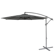 Dellonda Banana Parasol with Cover 3m - Grey DG264 Dellonda - Dynamic Drive