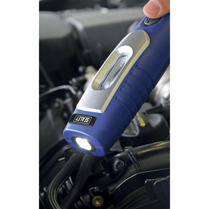 Sealey Rechargeable 360 Inspection Light 7 SMD & 3W SMD LED Blue Lithium-ion Sealey - Dynamic Drive