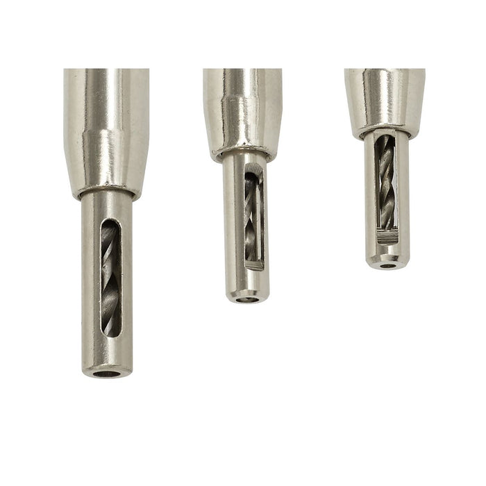 Sealey Self-Centring Chamfered Hinge Drill Set 3pc AK3HD Sealey - Dynamic Drive