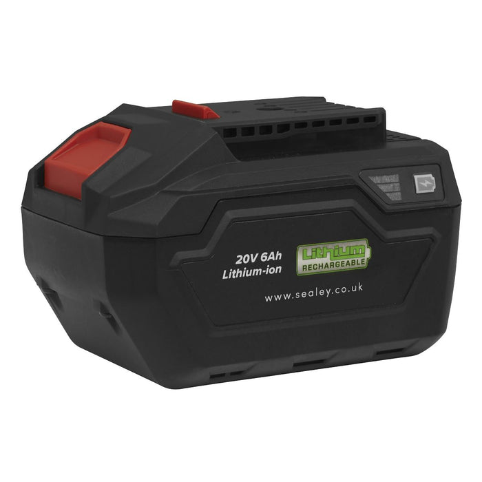 Sealey SV20 Series Power Tool Battery 20V 6Ah CP20VBP6 Sealey - Dynamic Drive