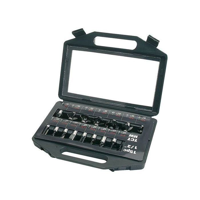 Trend SET/SS9TC 1/2in TCT Router Bit Starter Set, 15 Piece Trend - Dynamic Drive